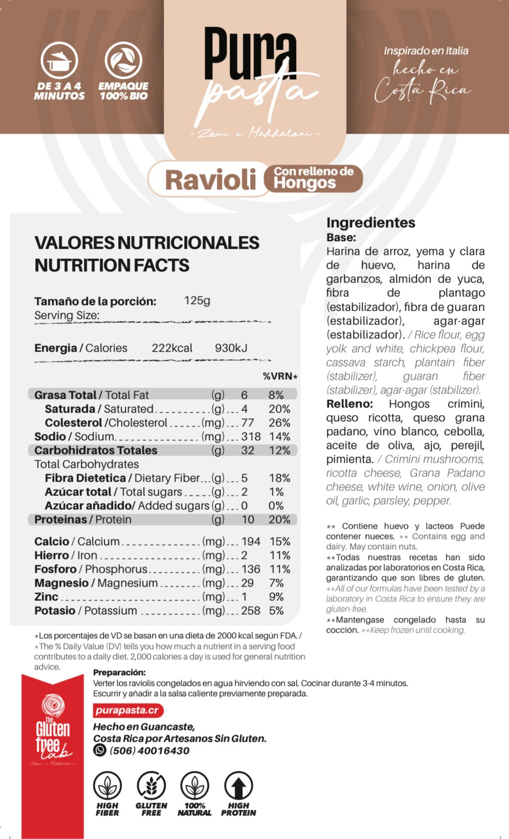 Mushrooms & Ricotta Cheese