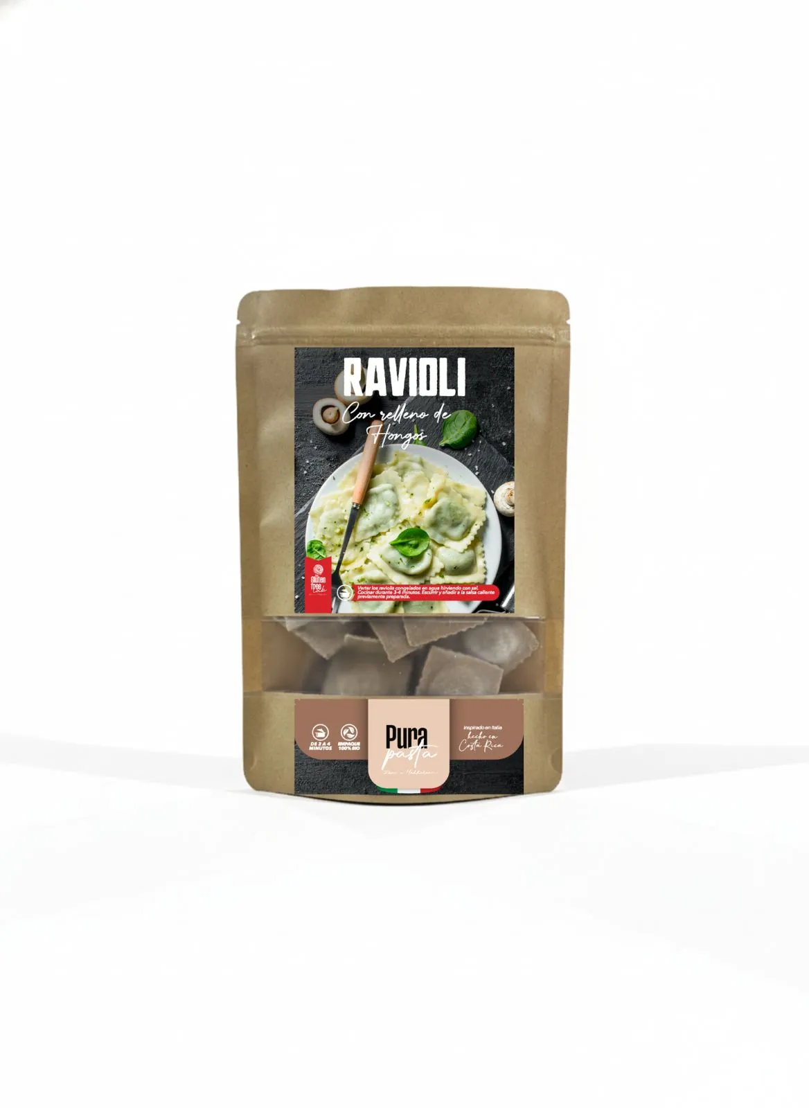 Ravioli relleno de Hongos y Ricotta